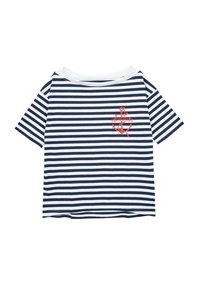 Niewybrane, white and navy blue stripes