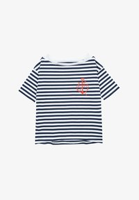 Wybrany, white and navy blue stripes