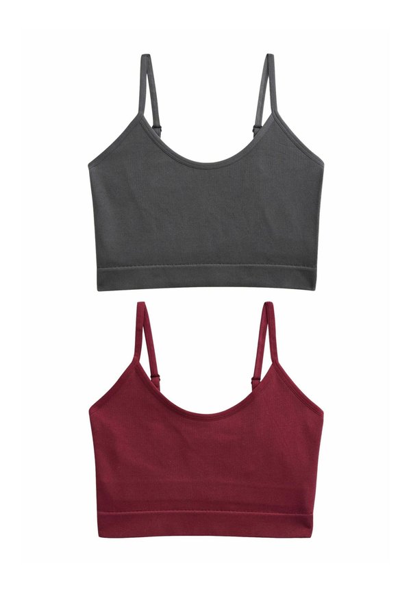 LONG LINE 2 PACK  - Bustier - burgundy charcoal