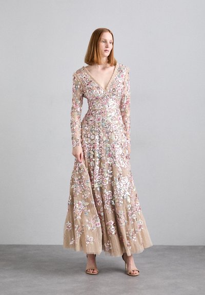 Needle & Thread SEQUIN PARADISE LONG SLEEVE GOWN - Occasion wear - sand