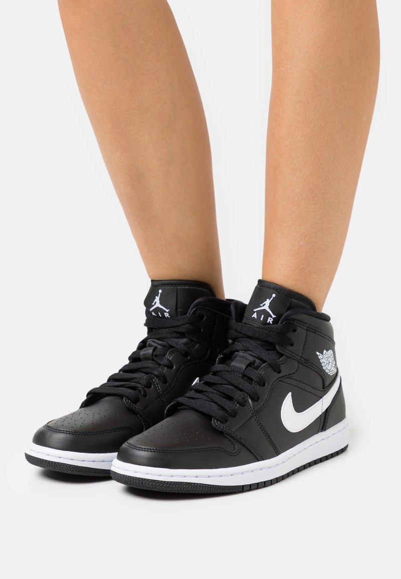 Jordan AIR JORDAN 1 MID - Sapatilhas de cano alto - black/white