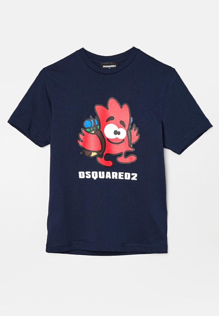 Dsquared2 T-shirt print donkerblauw