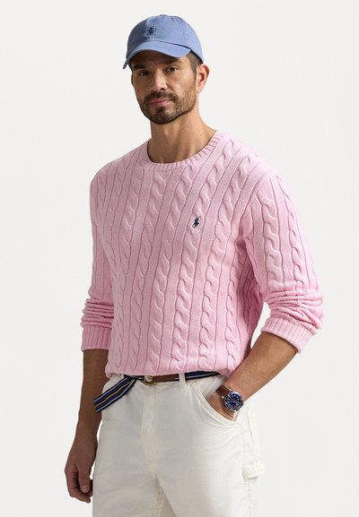 Polo Ralph Lauren Big & Tall CABLE KNIT COTTON SWEATER - Pulover - carmel pink