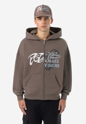 BOXY WAKUN - Sweatjacke - braun