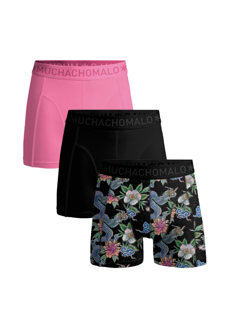 MUCHACHOMALO 3-PACK SOLID - Uske bokserice - print black pink