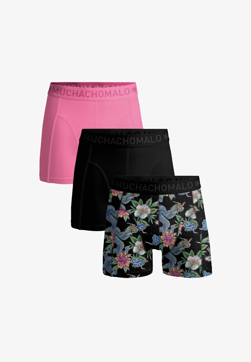 MUCHACHOMALO 3-PACK SOLID - Boxer alsónadrág - print black pink