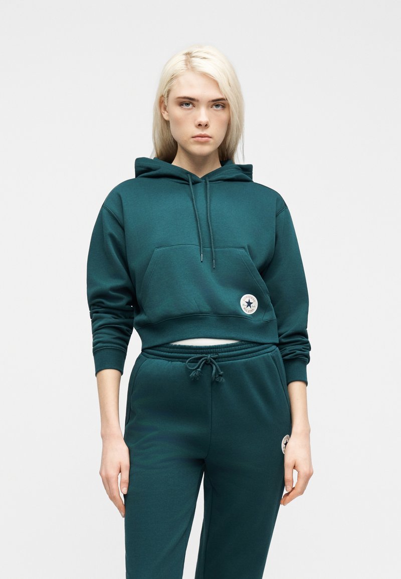 Converse CHUCK CROPPED HOODIE - Mikina s kapucí - darkly jaded