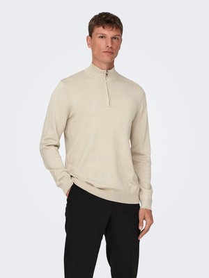 SWYLER LIFE LS HALF ZIP NOOS - Strickpullover - silver lining