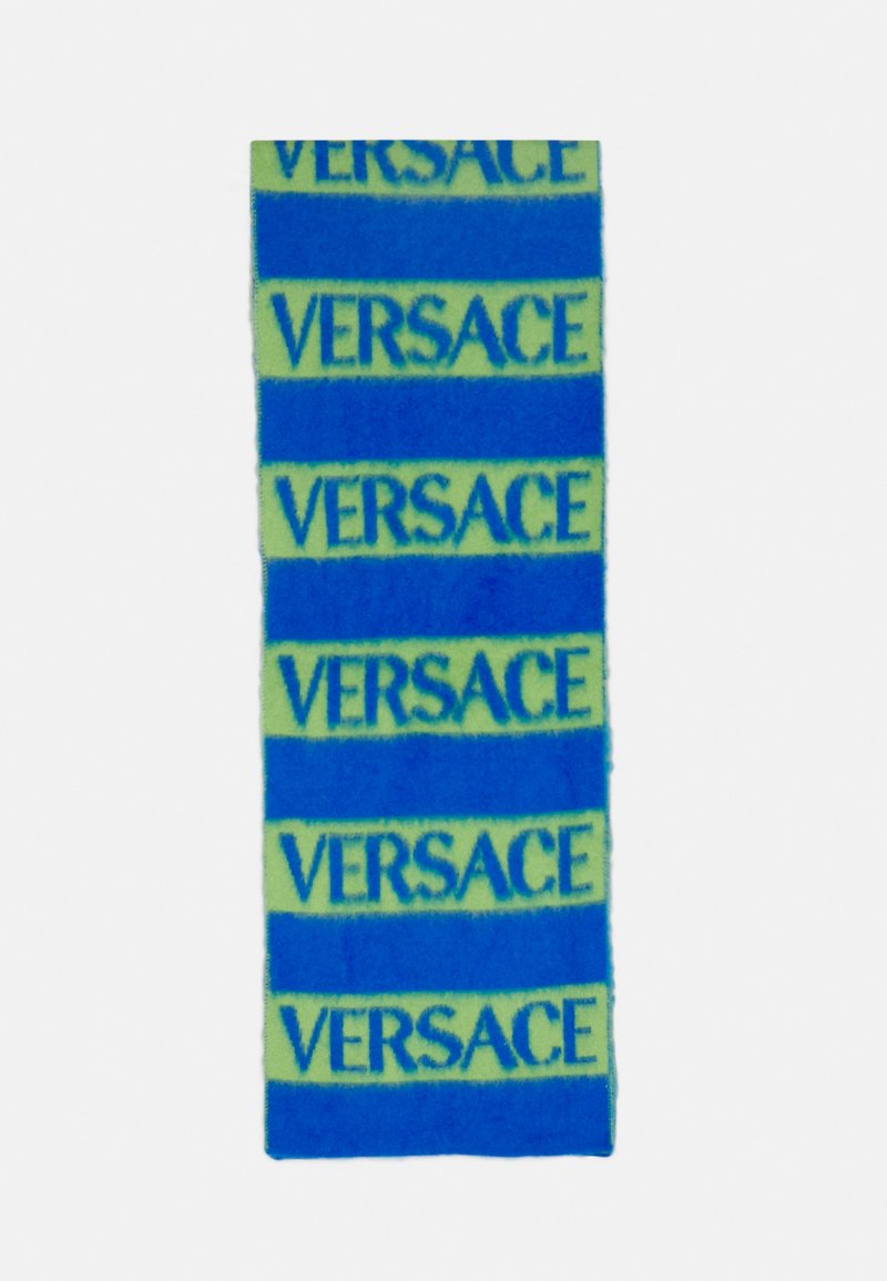 Versace OTHER SERIE LOGO GARZATO UNISEX - Huivi - bluette/verde acido