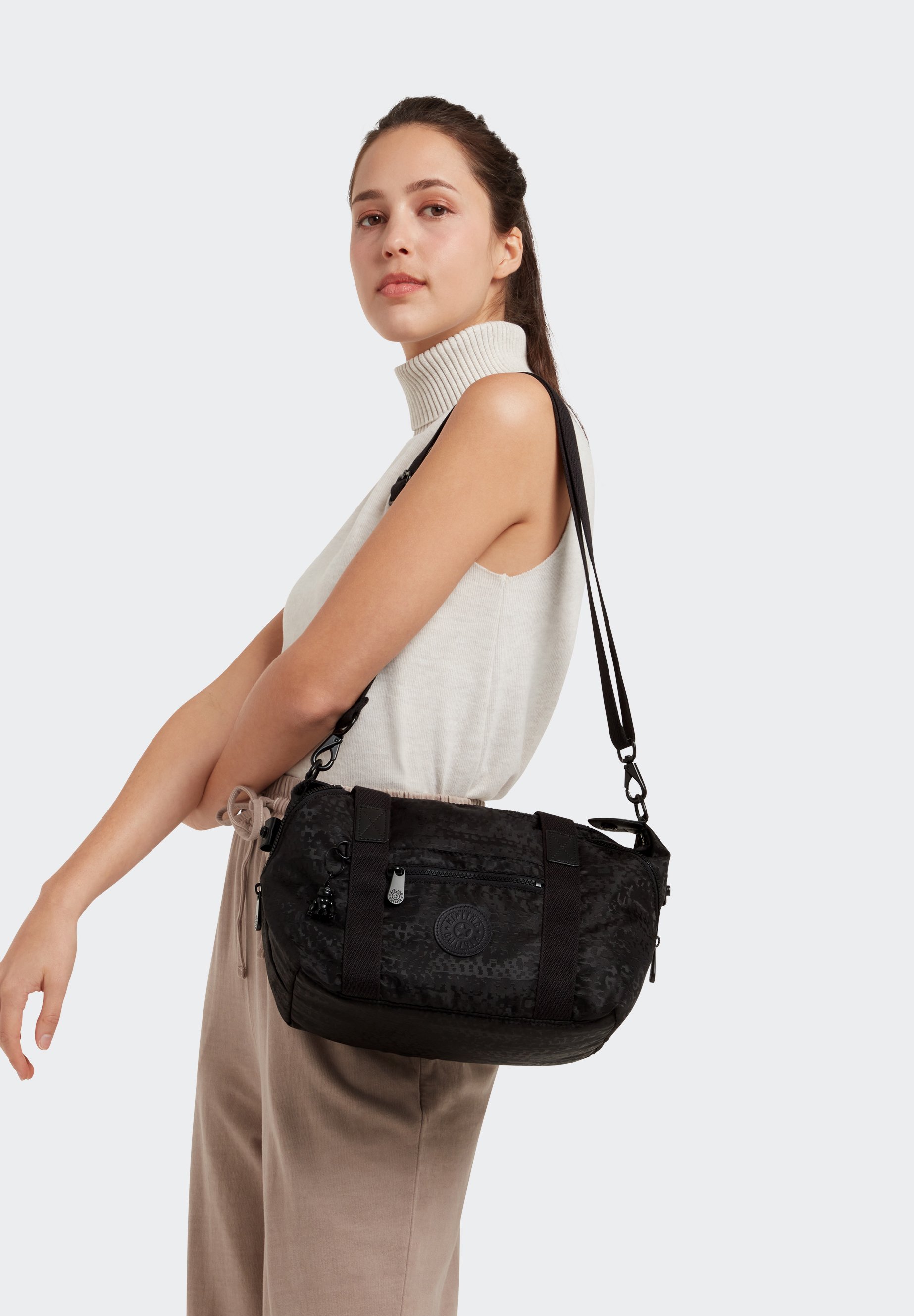 Kipling ART - Bolso de mano - urban black jacquard/negro - Zalando.es