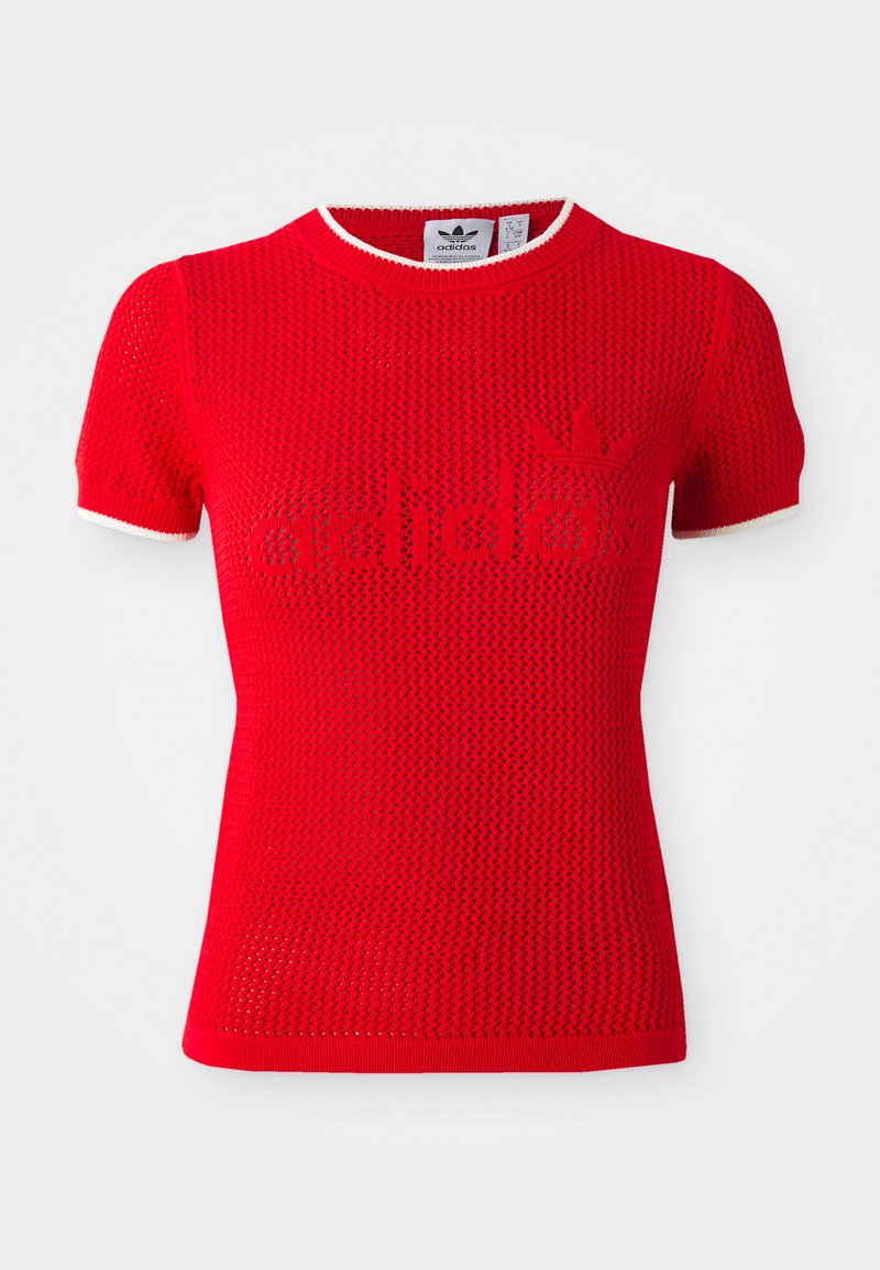 adidas Originals T-shirt print rood adidas Originals T-shirt print rood