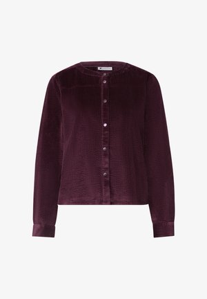 Street One, LONG-SLEEVED CORDUROY BLOUSE WITH DECORATIVE SEAM - Blouse - rustic rouge