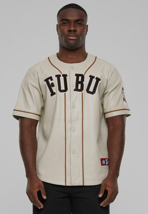 FUBU Shirt - creme black brown