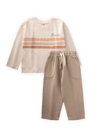 SET - Hlače - beige