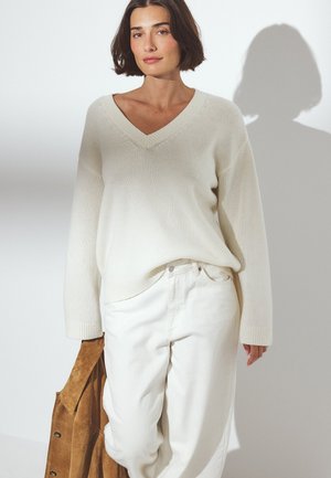 V-NECK - Pullover - offwhite