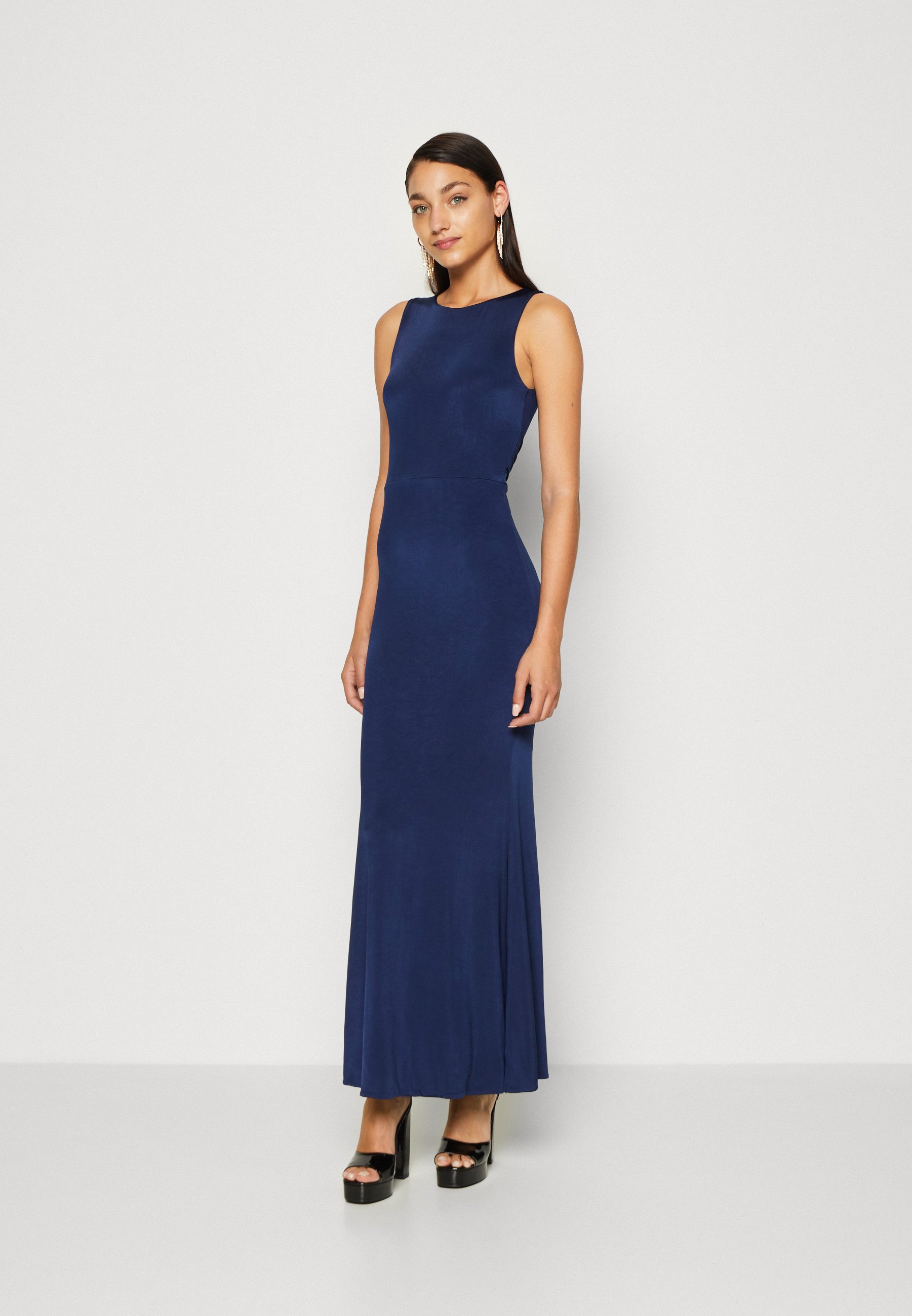 WAL G. BECKY OPEN BACK MAXI - Jersey dress - navy blue/dark blue -  Zalando.co.uk