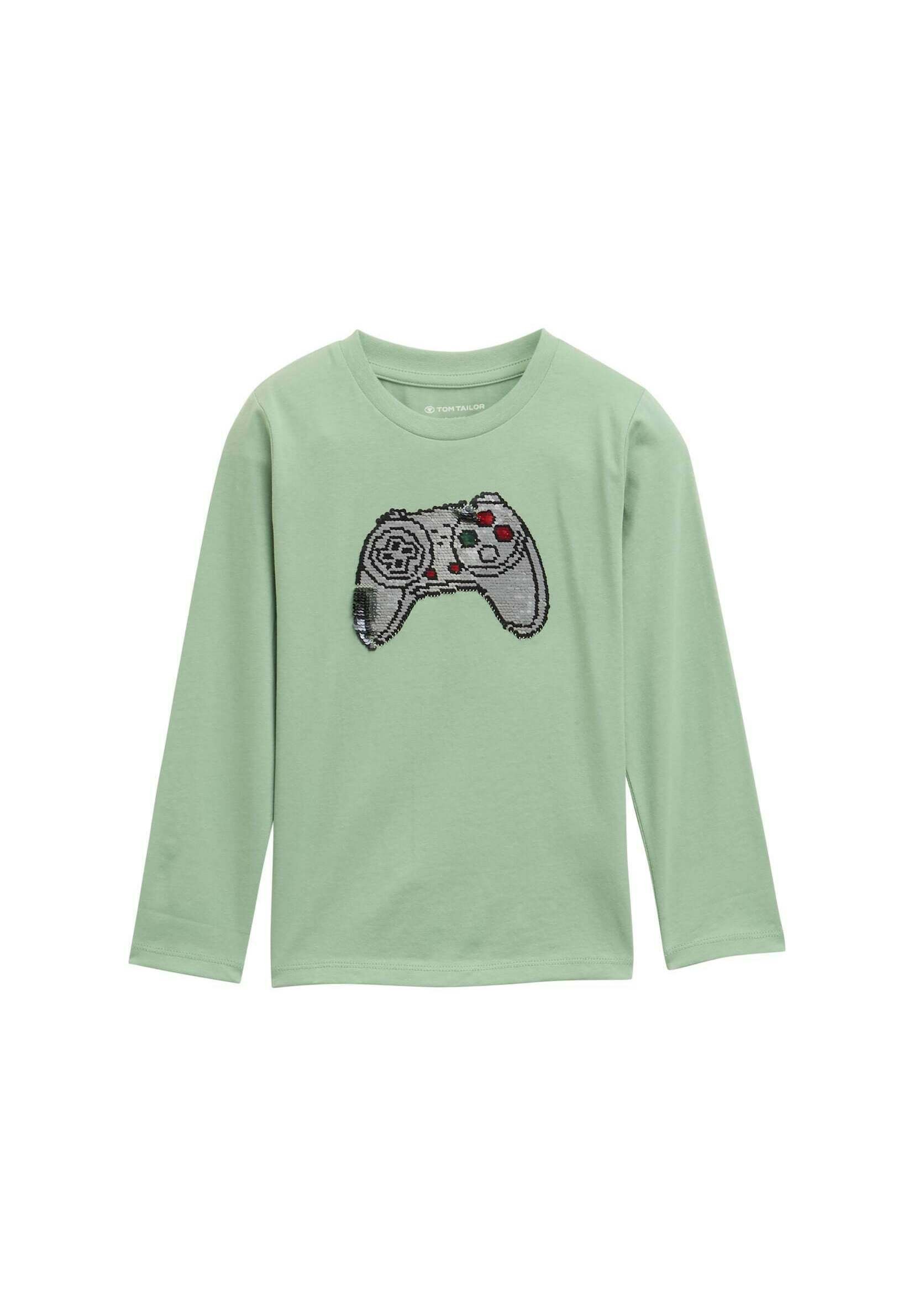 TOM TAILOR LANGARM MIT WENDEPAILLETTEN Longsleeve light mint