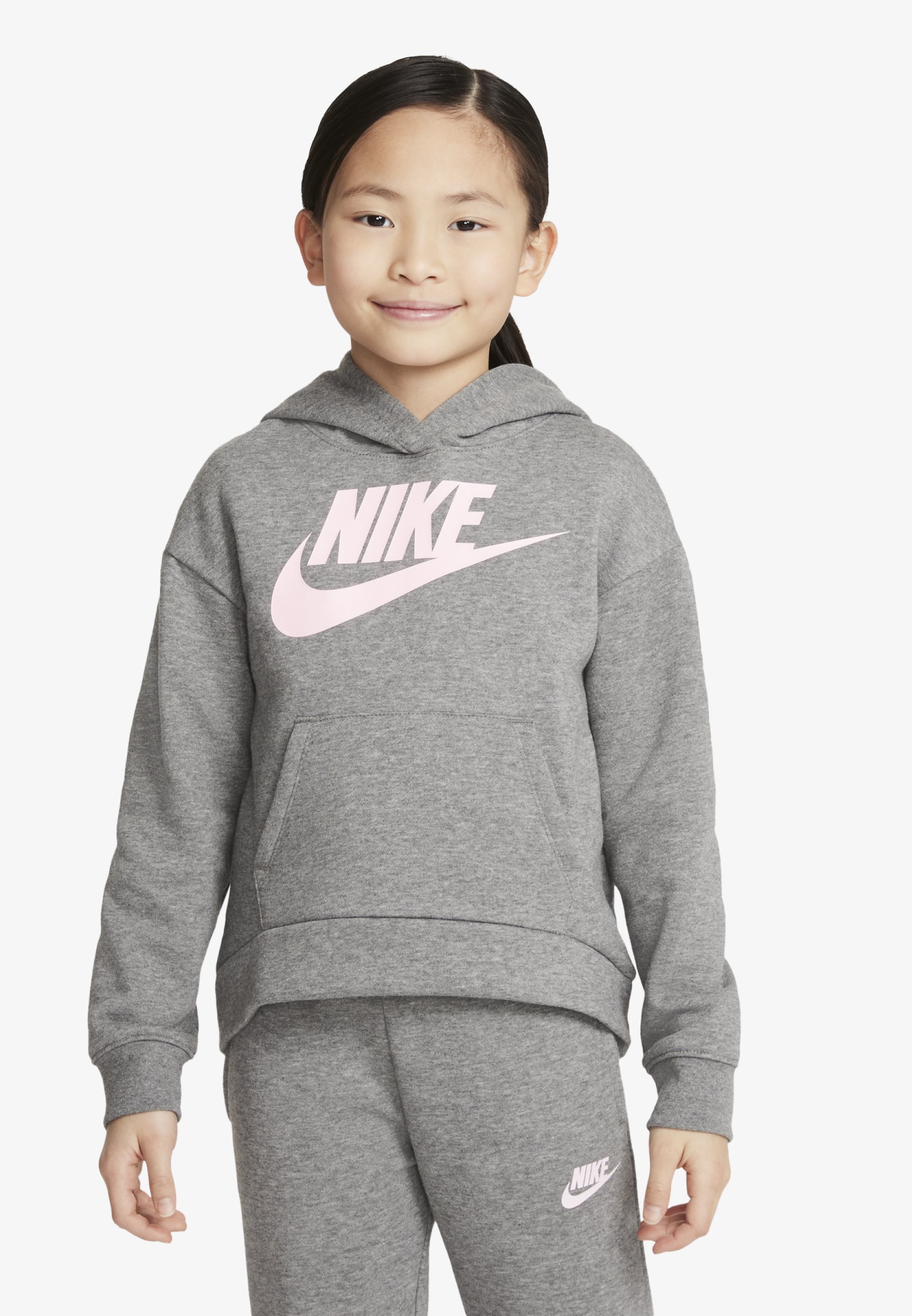 Felpa Con Cappuccio E Zip Byron Kids Per Bambino - Grigio Heather, Taglia 5/6, Morbida E Calda