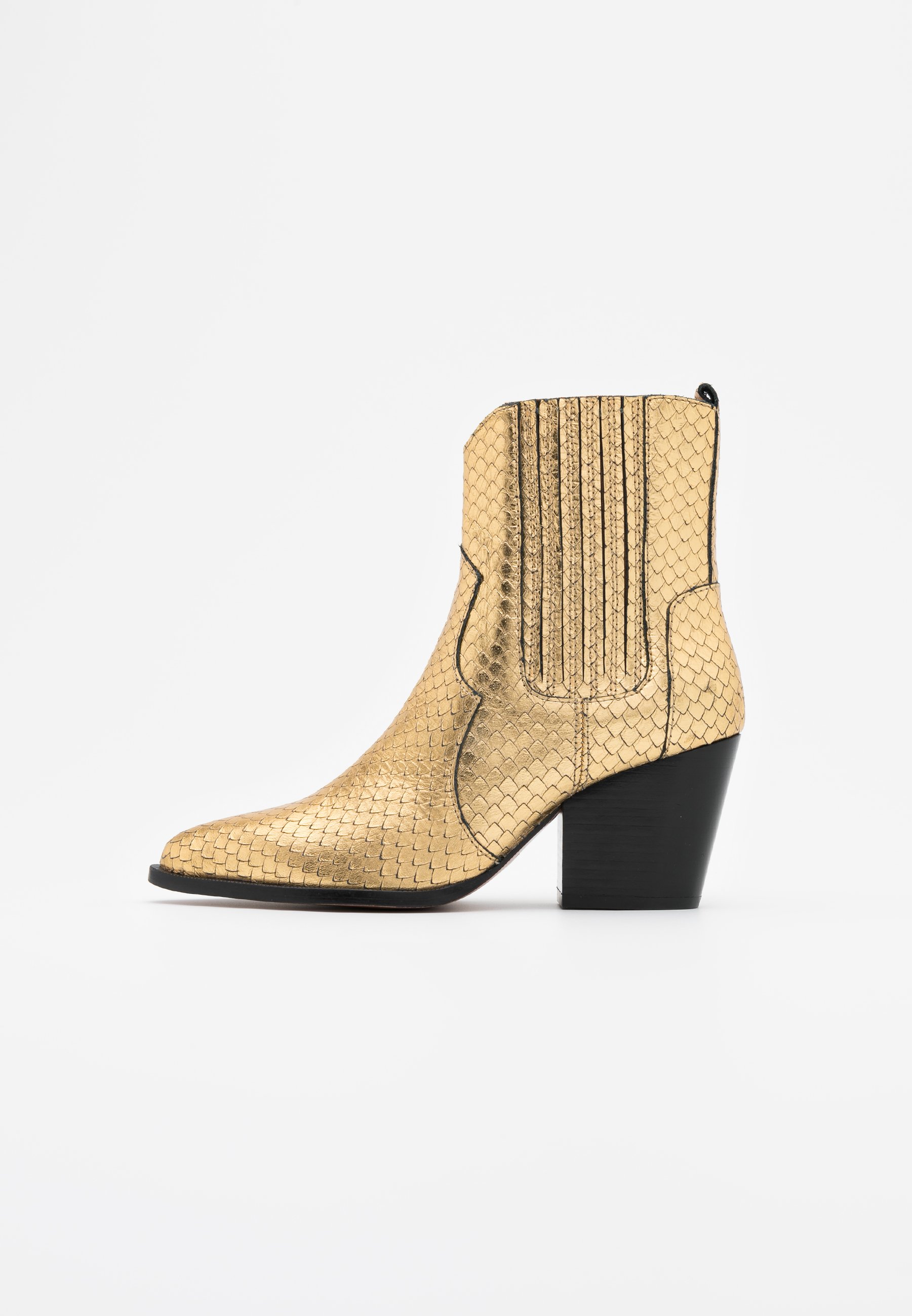 gold ankle boots uk