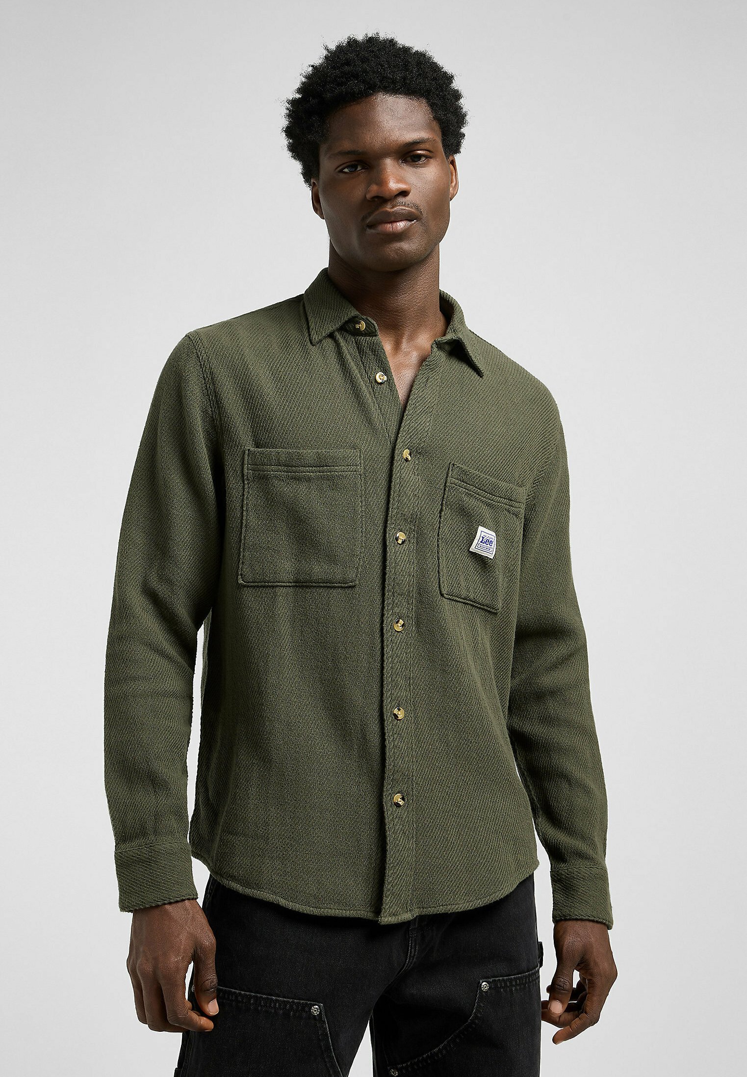 Camicia Uomo Wangyue Maniche Lunghe: Casual E Formale Con Taschino, Verde Scuro, XX-Large, Antipiega - 2