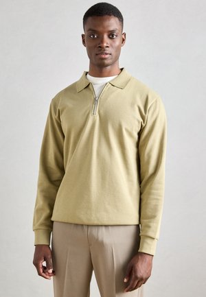 POLO WITH ZIP - Melegítőfelső - dusty green