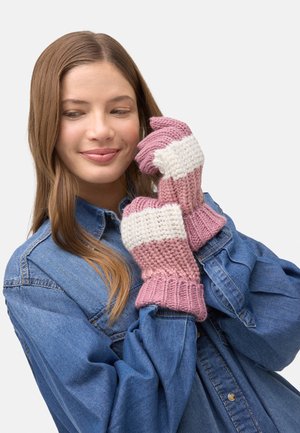 Guantes - white pink