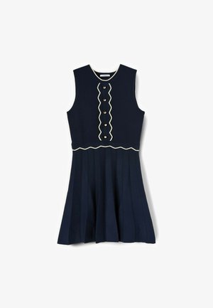 Motivi, VESTITO FLARE PLISSÉ - Jersey dress - blu