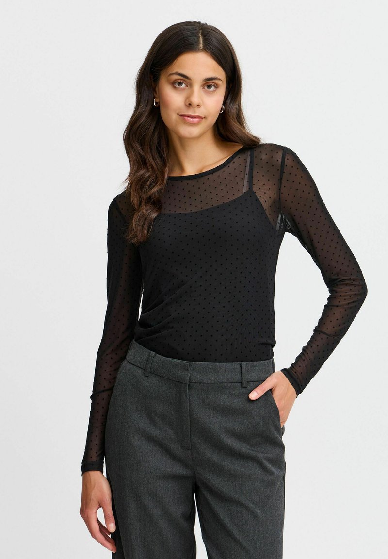 Fransa FRFXDETA TEE 1 - Longsleeve - black