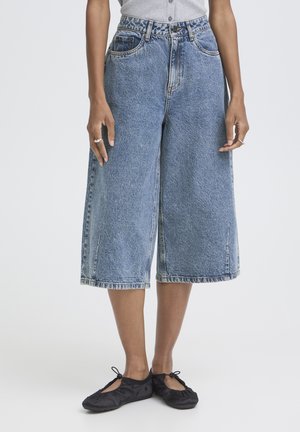ICHI, IHAVENY LONG SHO - Denim shorts - washed med. blue