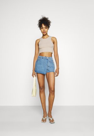 2 PACK - Top - black/beige