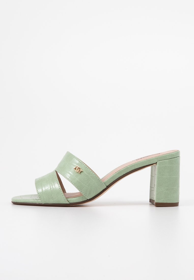 Dune London Muiltjes met hak groen Dune London Muiltjes met hak groen