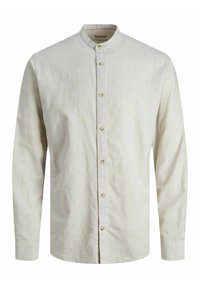 Jack & Jones camp collar linen blend shirt in black