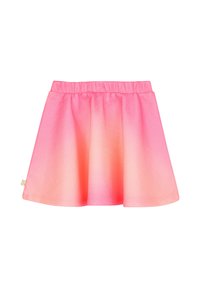 Gonna con un design a gradiente che passa dal rosa vivace al rosa chiaro, realizzata in tessuto morbido con vita elastica e forma svasata.