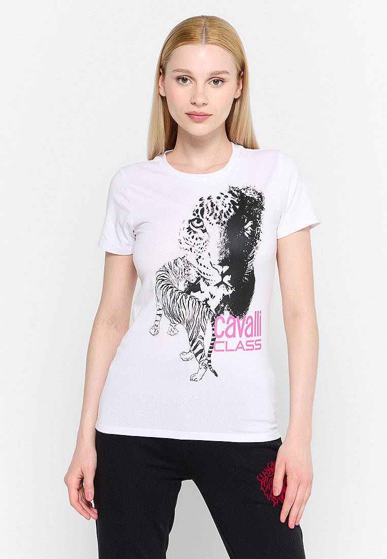 Cavalli Class T-shirt print wit Cavalli Class T-shirt print wit