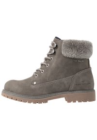 TOM TAILOR Botines con cordones - taupe