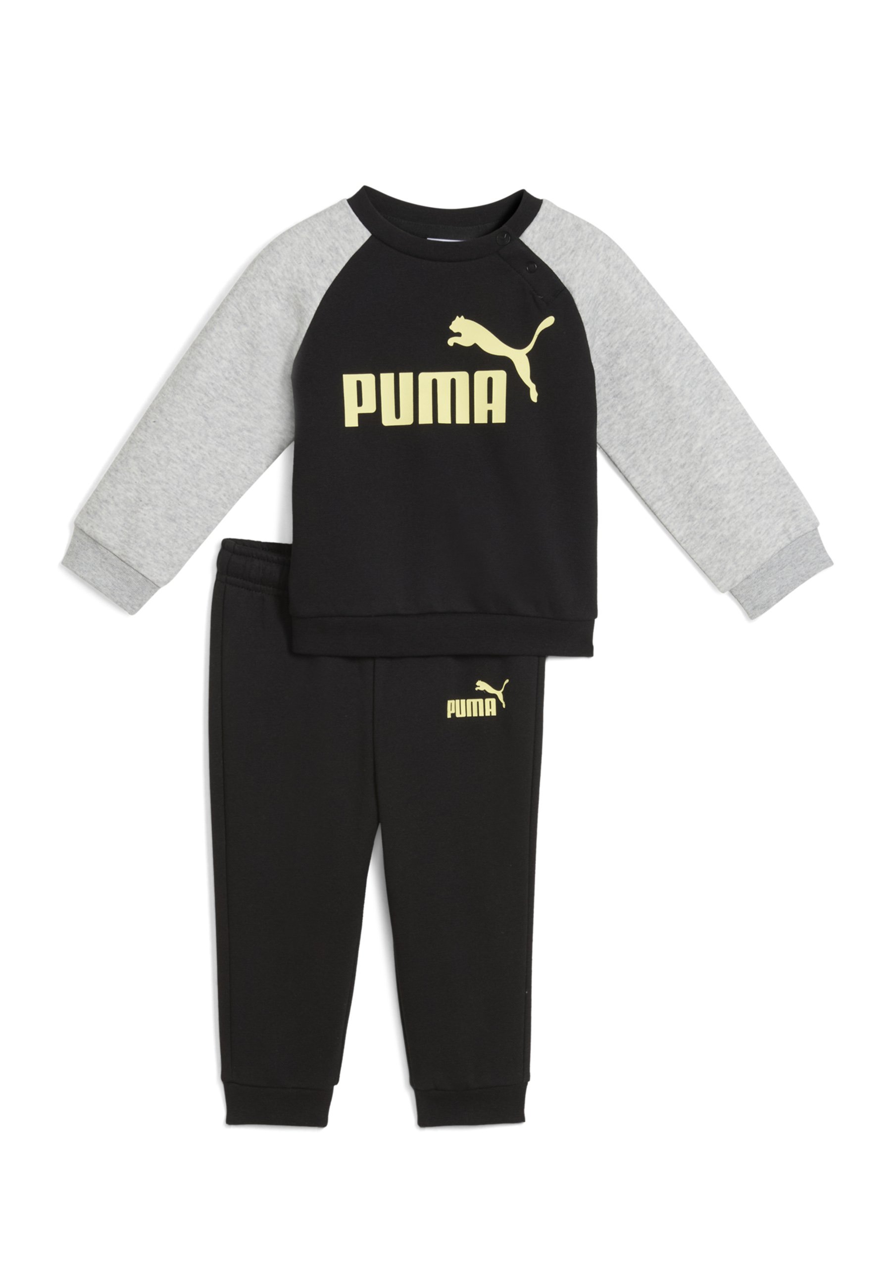 Puma MINICATS ESS RAGLAN CREW SET FL INF Tracksuit black-gold
