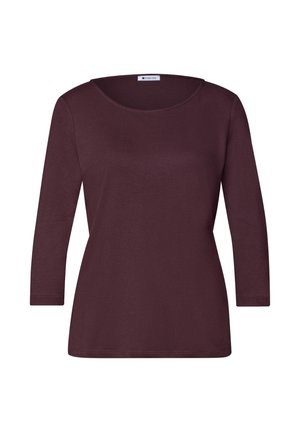 Street One, 3/4-SLEEVE SHIRT WITH BOAT NECK - T-shirt à manches longues - rustic rouge