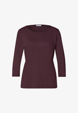 Street One, 3/4-SLEEVE SHIRT WITH BOAT NECK - T-shirt à manches longues - rustic rouge