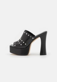 MICHAEL Michael Kors JAGGER PLATFORM MULE - Mules à talons - black/noir ...