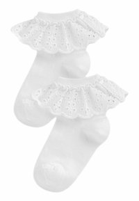 Next - 2 PACK RICH RUFFLE - Nogavice - white Miniaturna slika 1