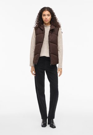 VILA VIKARLA NEW PUFFER VEST - Weste - coffee bean