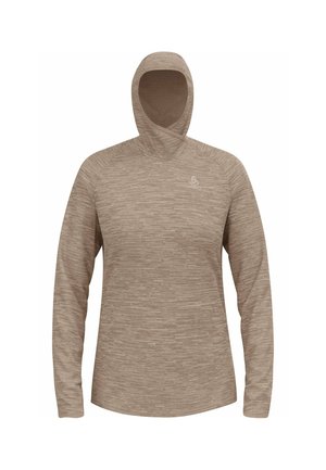 ODLO, ODLO MID LAYER HOODY RUN EASY WARM - Langarmshirt - cinder melange