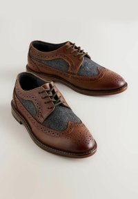 Non sélectionné, tan brown herringbone detail
