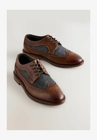 Non sélectionné, tan brown herringbone detail