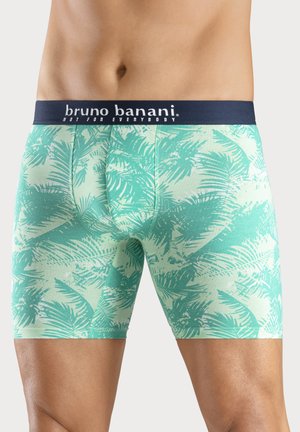 Bruno Banani, BRUNO BANANI LANGER BOXER 4 PACK - Trunks - mint bedruckt mint navy hellgrün