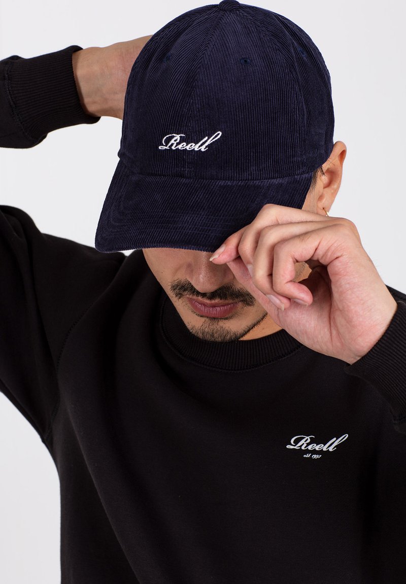 Reell SINGLE SCRIPT - Cap - navy ribcord