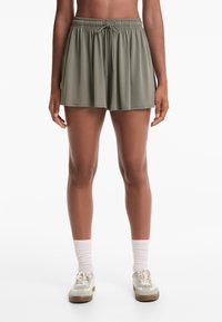 OYSHO - SOFT TOUCH WIDE - Tepláky - khaki Miniatúrny obrázok 1