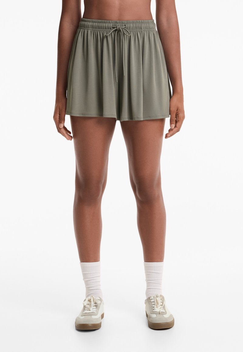 OYSHO - SOFT TOUCH WIDE - Tepláky - khaki, Zväčšiť