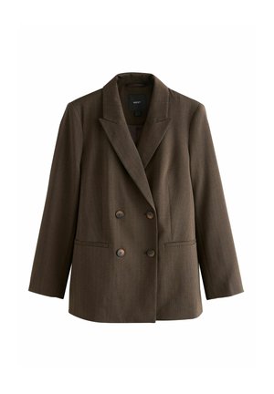 Next, STRIPE DOUBLE BREASTED BLAZER - Blejzer - chocolate brown