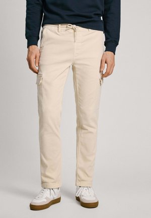 Pantalones cargo - ivory white